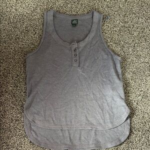 Wild Fable Gray Fitted Sleeveless Tank Top